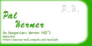 pal werner business card